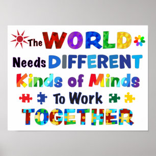 De wereld heeft verschillende soorten gedachten no poster