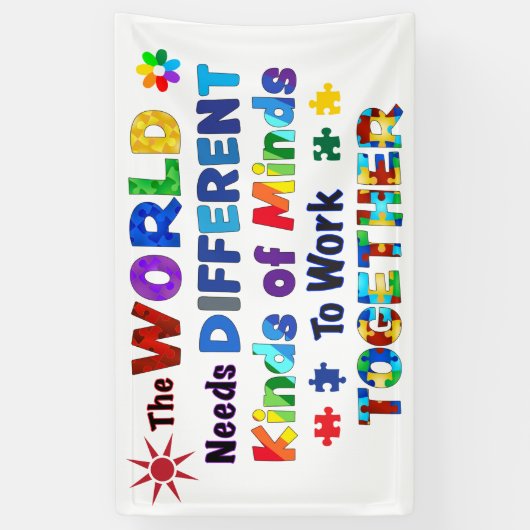 De wereld heeft verschillende soorten gedachten no spandoek (Verticaal)