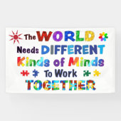 De wereld heeft verschillende soorten gedachten no spandoek (Horizontaal)