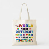 De wereld heeft verschillende soorten gedachten no tote bag (Achterkant)