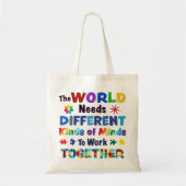 De wereld heeft verschillende soorten gedachten no tote bag (Voorkant)