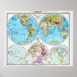 De wereld in 1891 poster