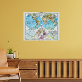 De wereld in 1891 poster