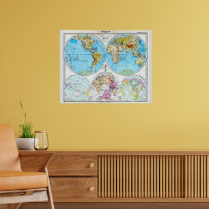 De wereld in 1891 poster