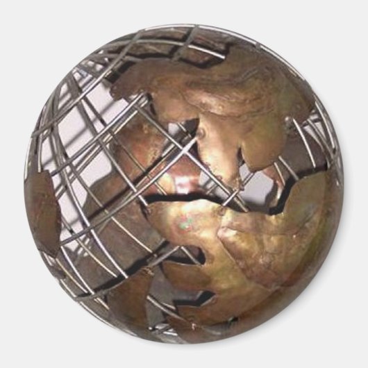 De wereld in 3-D Magneet (Voorkant)