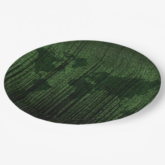 De wereld in de matrix papieren bordje (Gekanteld)