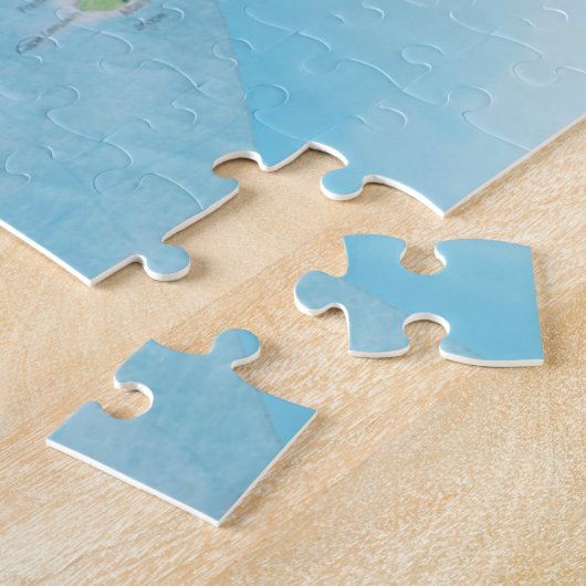 De wereld in handen Puzzle Legpuzzel (Zijkant)