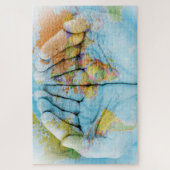 De wereld in handen Puzzle Legpuzzel (Verticaal)