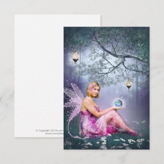 De wereld in mijn hand bedankkaart (Voorkant / Achterkant)