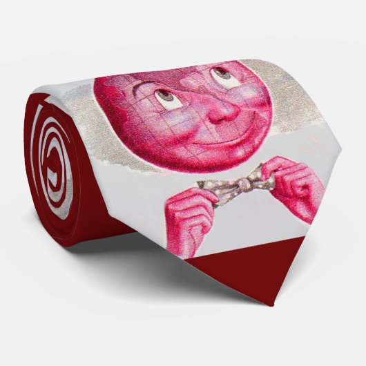 De wereld in zijn gedachten print stropdas (Opgerold)