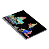 De wereld in zwart notebook notitieboek (Rechterzijde)