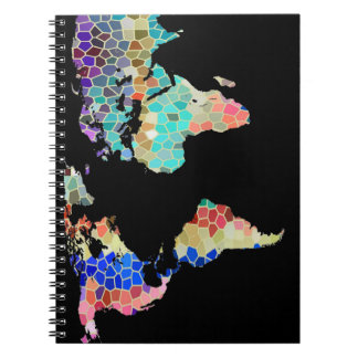 De wereld in zwart notebook notitieboek