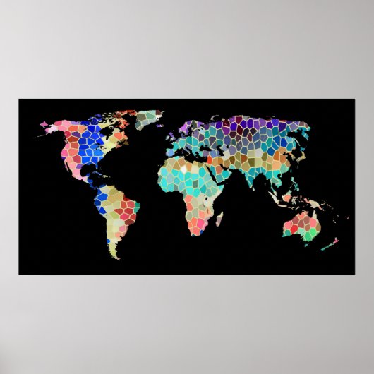 De wereld in zwart poster (Voorkant)