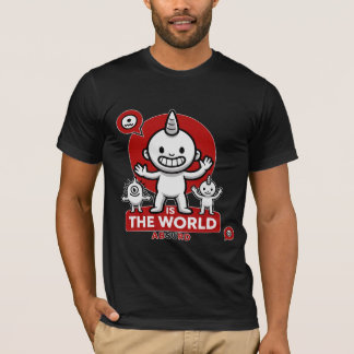 De Wereld Is Absurd Eenhoorn Monster Grappig Exist T-shirt