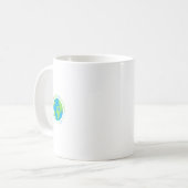 De wereld is beter met jou erin sticker koffiemok (Voorkant links)