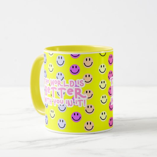 De wereld is beter met jou in zijn mok (Voorkant links)