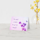 De wereld is bonkers, maar jij bent een mooie Kaar Kaart (Gele Bloem)