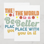 De wereld is een betere plek met jou erin kaart (Voorkant / Achterkant)