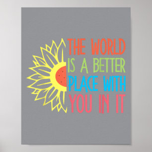 De wereld is een betere plek met jou erin Motiva Poster