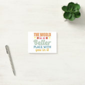 De wereld is een betere plek met jou erin post-it® notes (Kantoor)