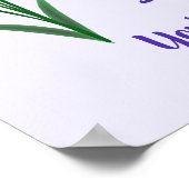 "De wereld is een betere plek" Purple Flowers prin Poster (Hoek)