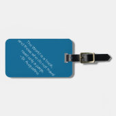 De wereld is een boek bagagelabel (Voorkant horizontaal)