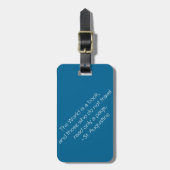 De wereld is een boek bagagelabel (Voorkant verticaal)