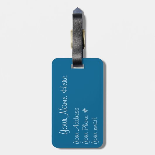 De wereld is een boek bagagelabel (Achterkant verticaal)