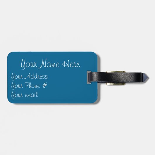 De wereld is een boek bagagelabel (Achterkant horizontaal)