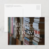 De wereld is een boek BRIEFKAART (Voorkant / Achterkant)