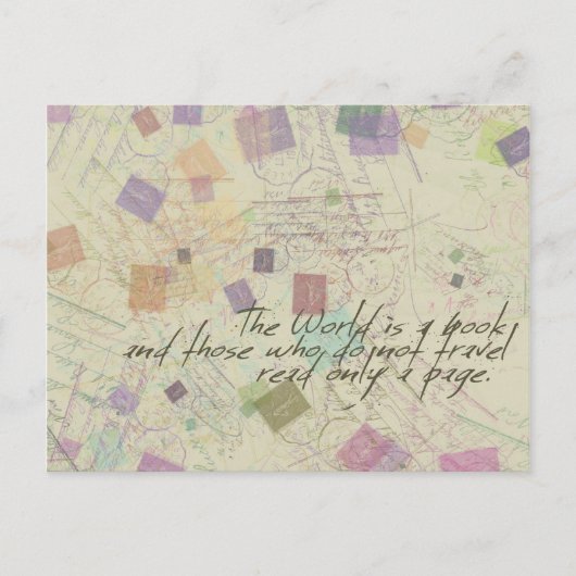 De wereld is een boek-Briefkaart Briefkaart (Voorkant)