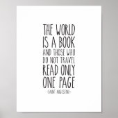 De wereld is een boek, citaat uit Saint Augustine Poster (Voorkant)