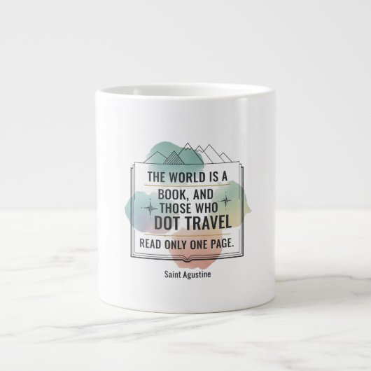 De Wereld Is Een Boek Grote Koffiekop (Voorkant)