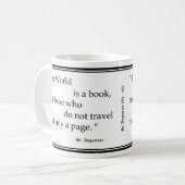 "De wereld is een boek..." Mok (Voorkant links)