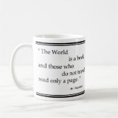 "De wereld is een boek..." Mok (Links)