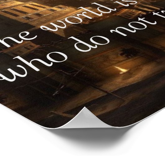 De wereld is een boek poster (Hoek)