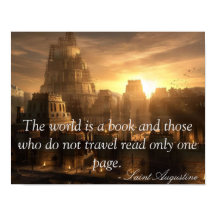 De wereld is een boek poster