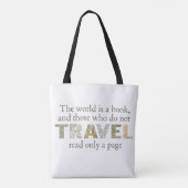 De wereld is een boek | Reisplattegronden Tote Bag (Achterkant)