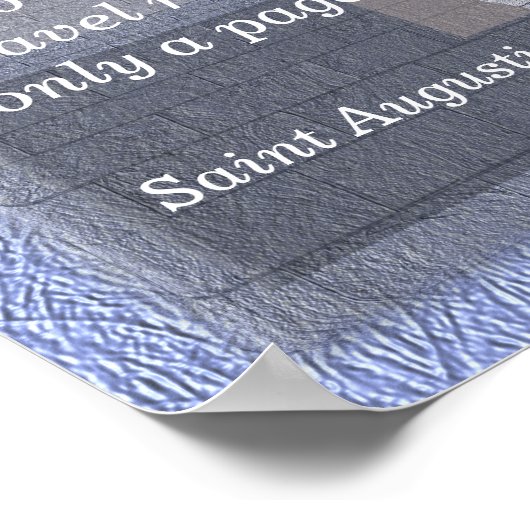 De wereld is een boek - Saint Augustine - citedruk Poster (Hoek)