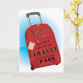 De wereld is een boek Saint Augustine reiscitaat Kaart (Gele Bloem)