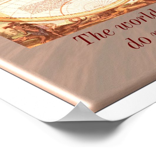 De wereld is een boek - St. Augustine quote Poster (Hoek)