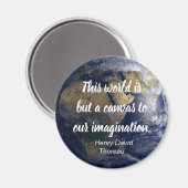 De wereld is een Canvas Inspirerend Citaat Magneet (Voorkant / Achterkant)