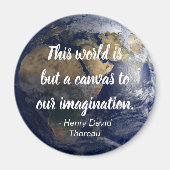 De wereld is een Canvas Inspirerend Citaat Magneet (Voorkant)