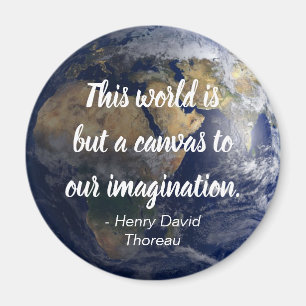 De wereld is een Canvas Inspirerend Citaat Magneet