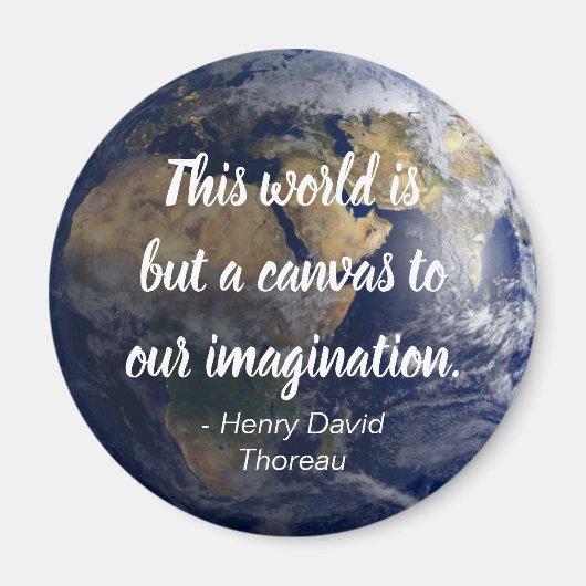 De wereld is een Canvas Inspirerend Citaat Magneet (Voorkant)