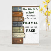 De wereld is een de reiscitaat van het Boek St Kaart (Gele Bloem)