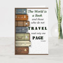 De wereld is een de reiscitaat van het Boek St Kaart