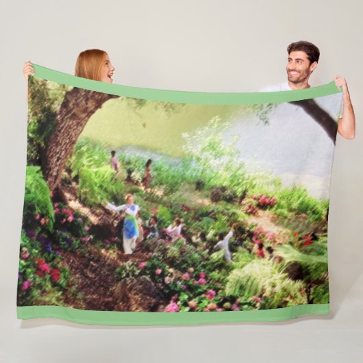 DE WERELD IS EEN KREUZE VLUCHTHAVENBlanket Fleece Deken (In situ)