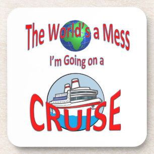 De wereld is een Mess Cruise Humor Onderzetter