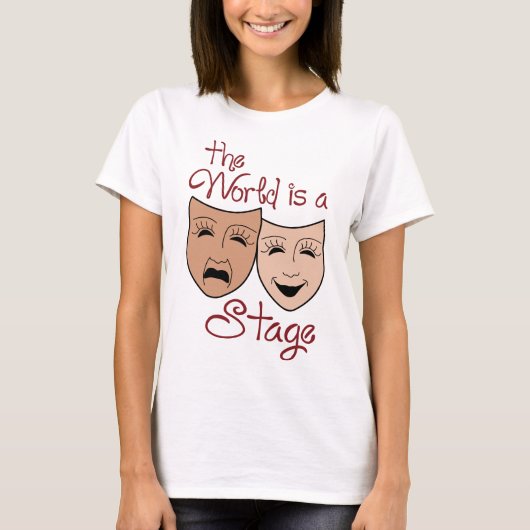 De wereld is een podium t-shirt (Voorkant)